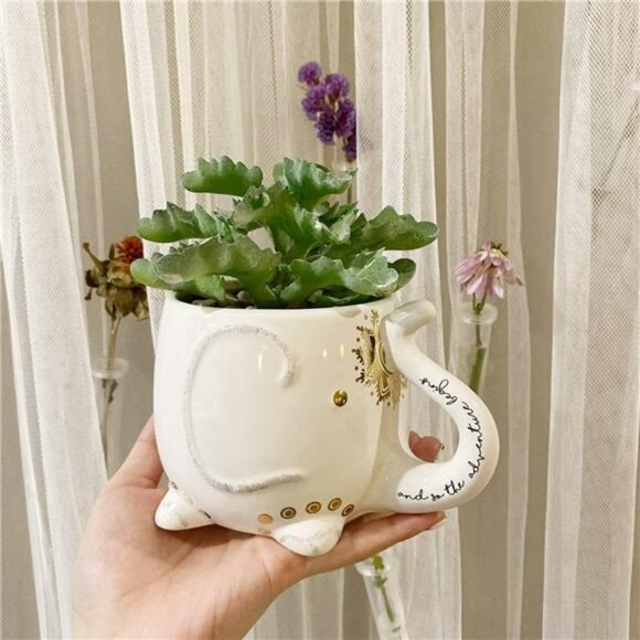 Artificial Succulent with Planter Pot and Ceramic Planter Pot - Picture 4 of 7